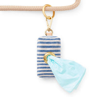 Lake Blue Stripe Poop Bag Holder