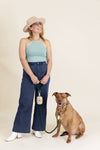 Gold Vegan Leather Poop Bag Holder & Treat Pouch