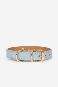 Toy Leather Collar in Light Blue