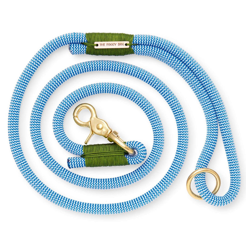 Climbing Rope Dog Leash in Blue and Green