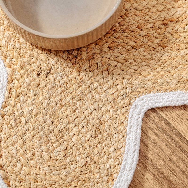 Dog Food Bowl Placemat - Stylish and Functional - White Edge