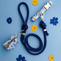 Navy Rope Dog Leash - Handmade in France