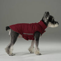 Reversible Dog Jacket -  Red/Camel