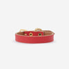 Toy Saffiano Leather Collar in Red