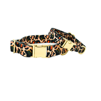 Preppy Leopard Print Dog Collar
