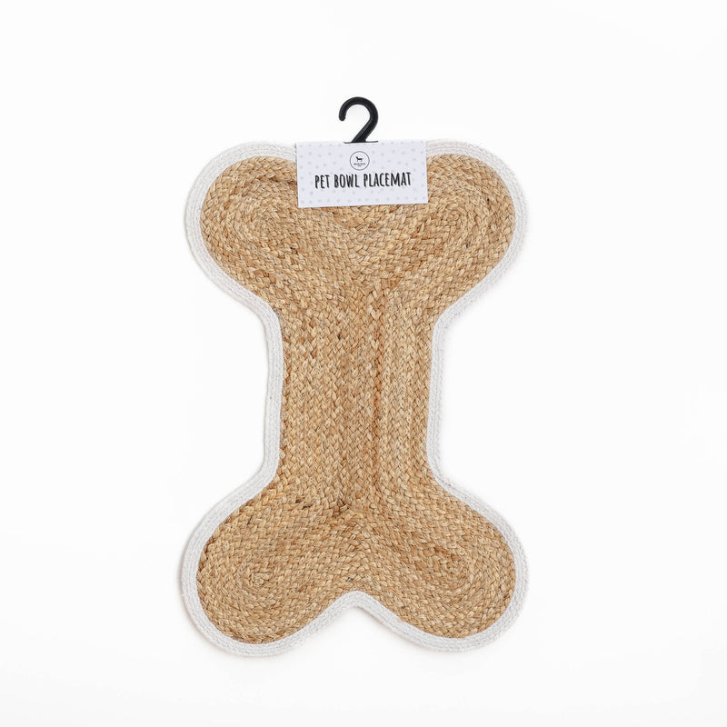 Dog Food Bowl Placemat - Stylish and Functional - White Edge