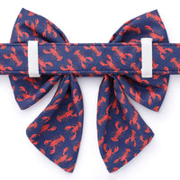 Crayfish Party Lady Dog Bow