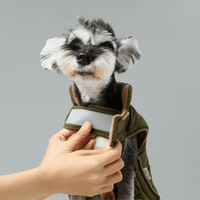 Reversible Dog Jacket - Green/Camel