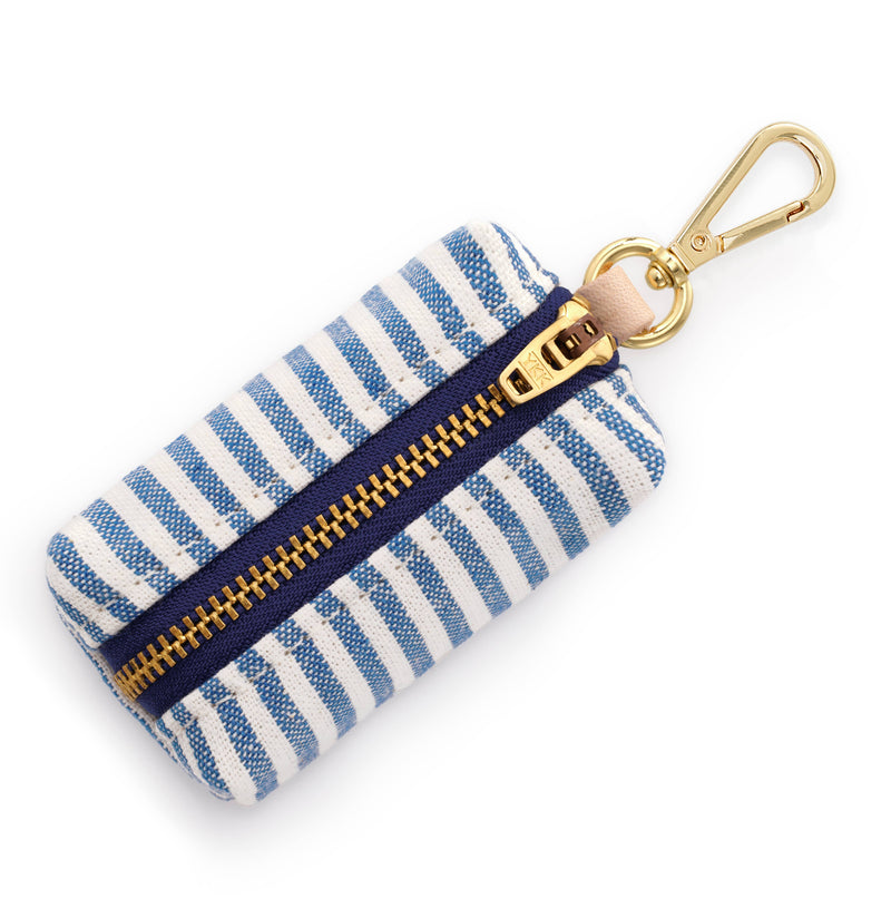 Lake Blue Stripe Poop Bag Holder