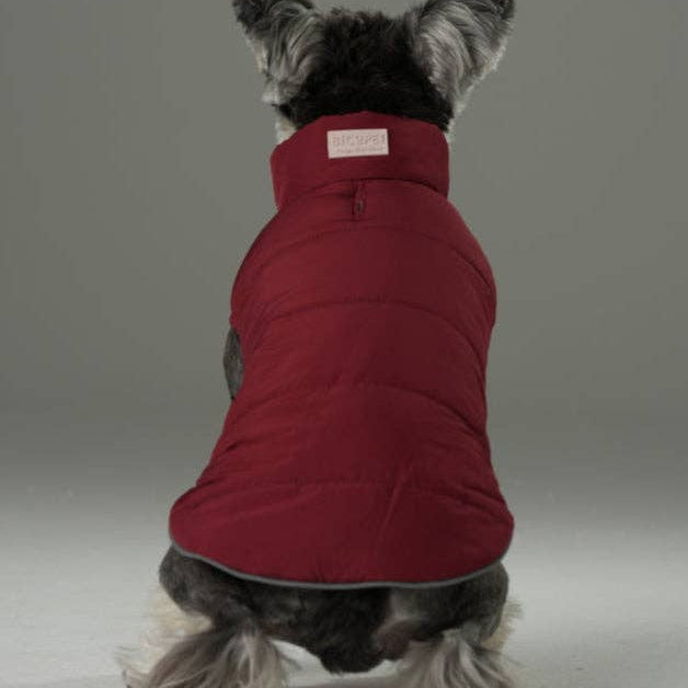 Reversible Dog Jacket -  Red/Camel