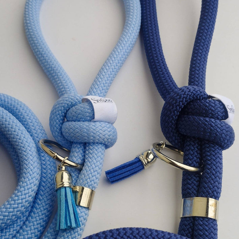 Navy Rope Dog Leash - Handmade in France