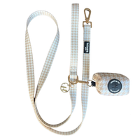 Houndstooth Beige Leash