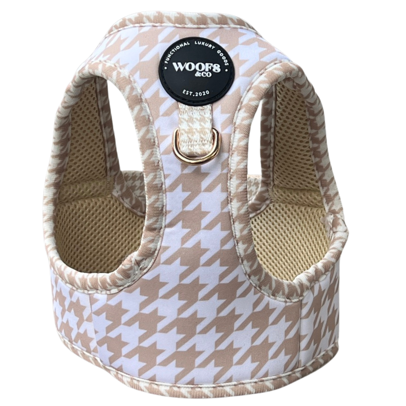 Step-In Harness in Houndstooth Beige