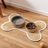 Dog Food Bowl Placemat - Stylish and Functional - White Edge