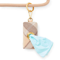 Beige Plaid Flannel Poop Bag Holder