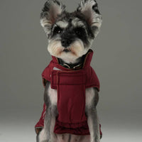 Reversible Dog Jacket -  Red/Camel