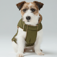 Reversible Dog Jacket - Green/Camel