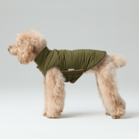 Reversible Dog Jacket - Green/Camel