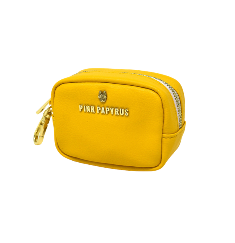 Yellow Poop Bag Holder & Treat Pouch