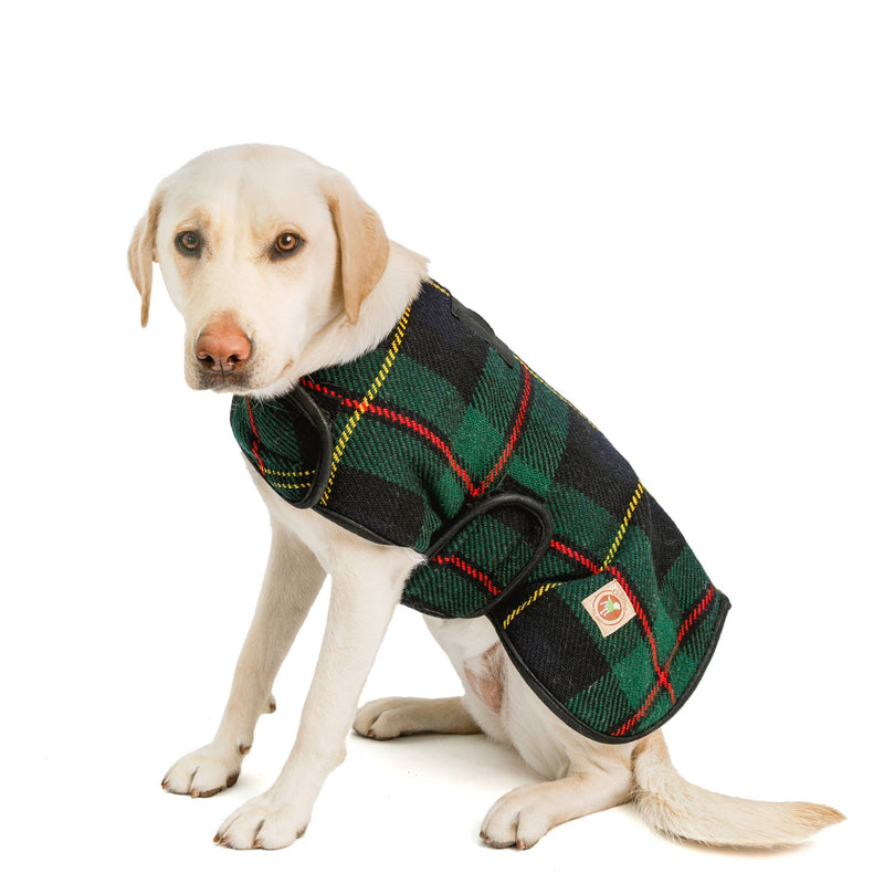 Navy Tartan Blanket Coat
